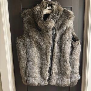 Banana Republic Faux Fur Vest - Brown